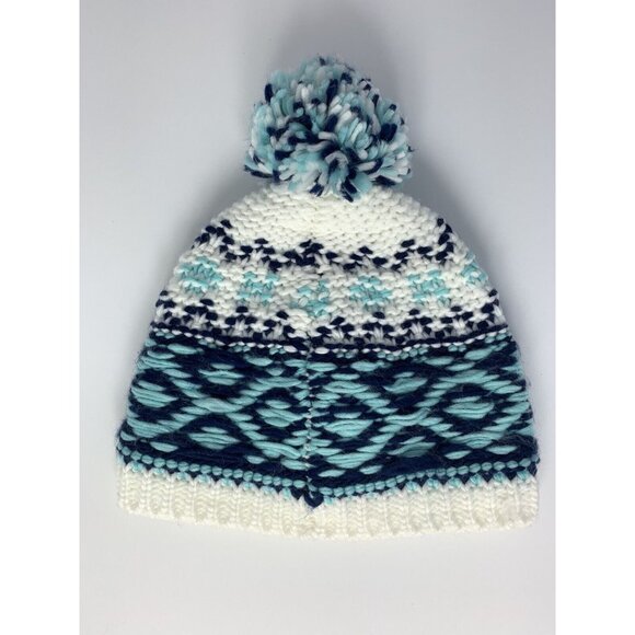 Marmot Tashina Hat Womens Arctic Navy Womens Blue White Winter Beanie New - Picture 2 of 6